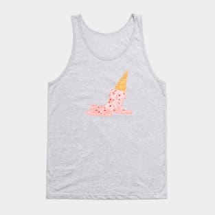 Melting Strawberry Ice Cream Cone Tank Top